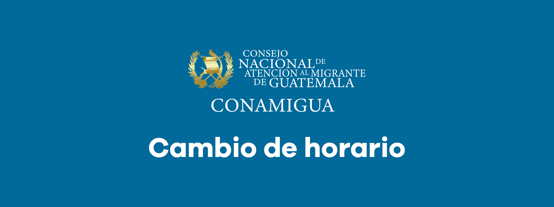 CAMBIO DE HORARIO PARA LA ATENCIÓN AL PÚBLICO EN LA SEDE CENTRAL DEL CONAMIGUA